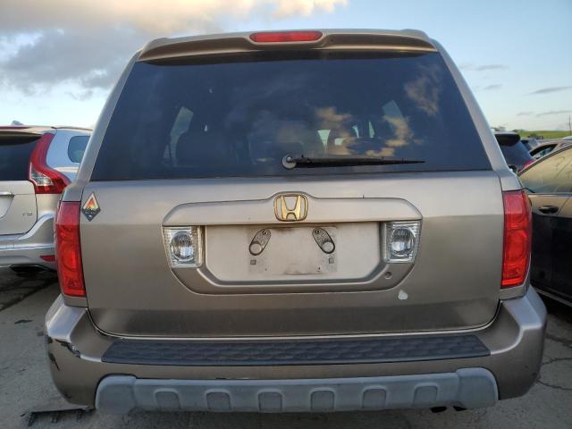 2HKYF18663H515964 - 2003 HONDA PILOT EXL SILVER photo 6