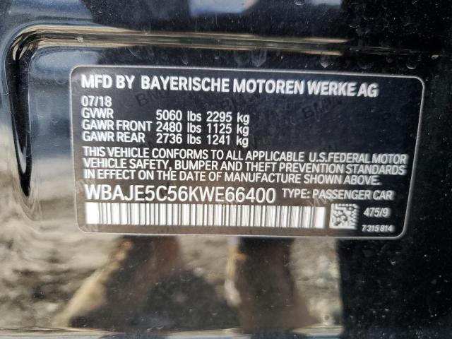 WBAJE5C56KWE66400 - 2019 BMW 540 I BLACK photo 12