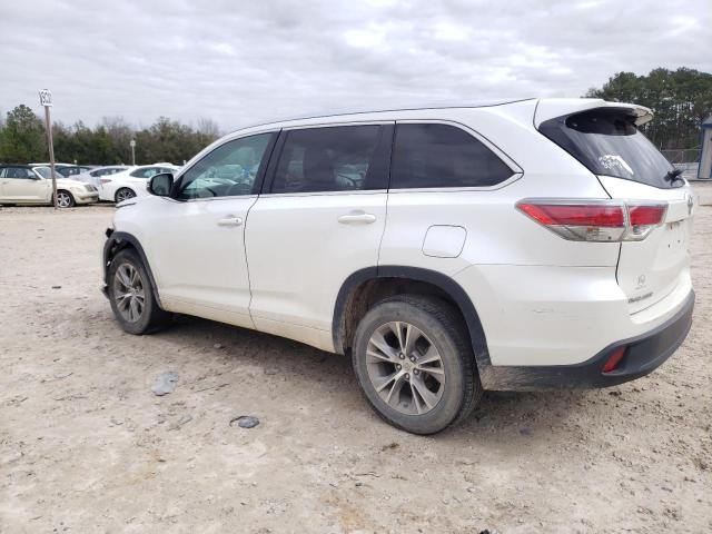 5TDKKRFH0FS084475 - 2015 TOYOTA HIGHLANDER XLE თეთრი ფოტო 2
