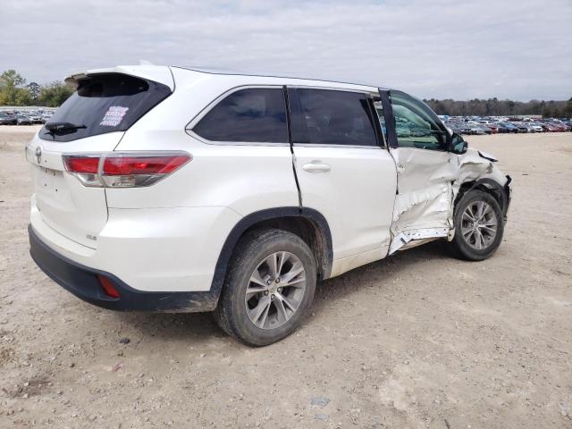 5TDKKRFH0FS084475 - 2015 TOYOTA HIGHLANDER XLE WHITE photo 3