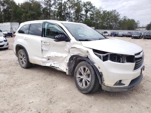 5TDKKRFH0FS084475 - 2015 TOYOTA HIGHLANDER XLE WHITE photo 4