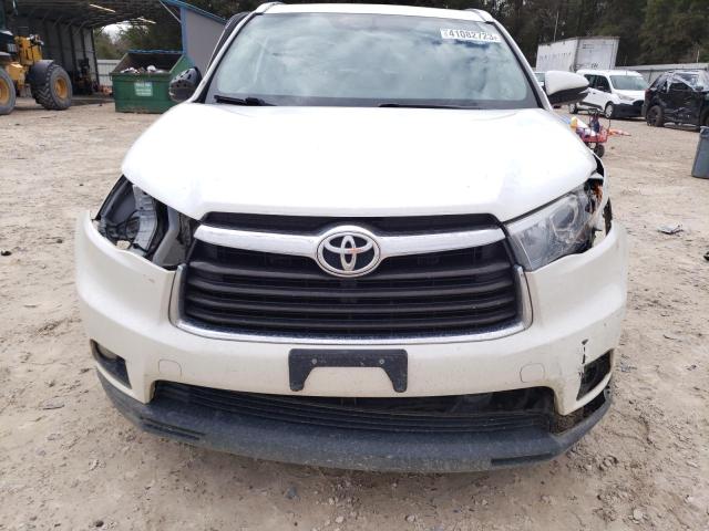 5TDKKRFH0FS084475 - 2015 TOYOTA HIGHLANDER XLE WHITE photo 5