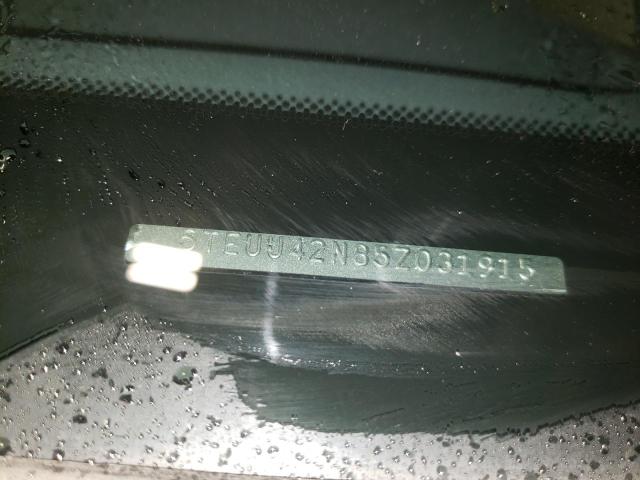 5TEUU42N85Z031915 - 2005 TOYOTA TACOMA ACCESS CAB ვერცხლისფერი ფოტო 12