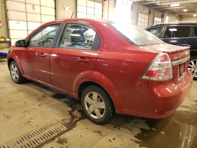 KL1TD56E09B656788 - 2009 CHEVROLET AVEO LS წითელი ფოტო 2