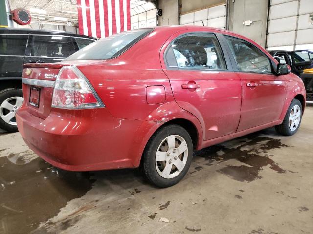 KL1TD56E09B656788 - 2009 CHEVROLET AVEO LS წითელი ფოტო 3