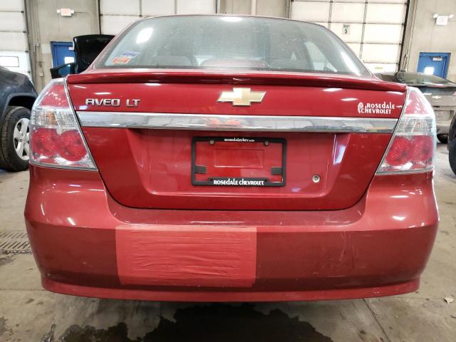 KL1TD56E09B656788 - 2009 CHEVROLET AVEO LS წითელი ფოტო 6