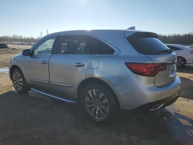 5FRYD3H40EB015430 - 2014 ACURA MDX TECHNOLOGY SILVER photo 2