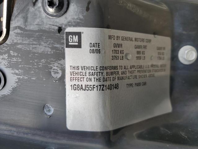 1G8AJ55F17Z140148 - 2007 SATURN ION LEVEL 2 蓝色 照片 12