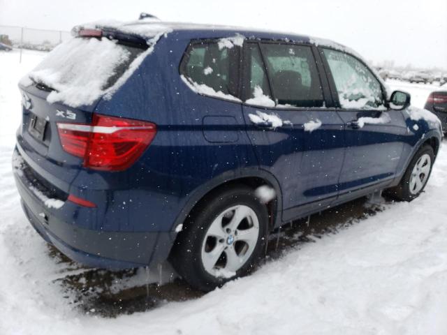 5UXWX5C5XBL703938 - 2011 BMW X3 XDRIVE28I BLUE photo 3