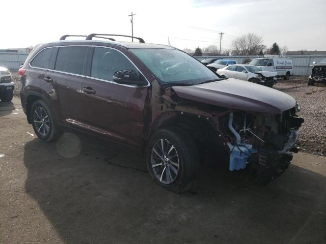 5TDJZRFH0JS859244 - 2018 TOYOTA HIGHLANDER SE BURGUNDY photo 4