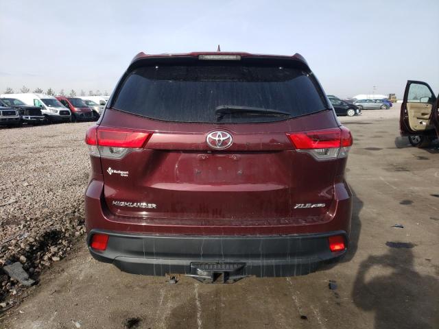 5TDJZRFH0JS859244 - 2018 TOYOTA HIGHLANDER SE BURGUNDY photo 6