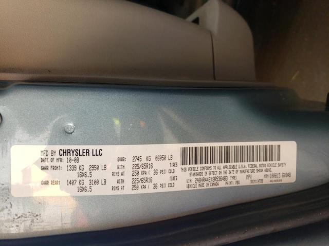 2A8HR44E49R536483 - 2009 CHRYSLER TOWN & COU LX BLUE photo 13