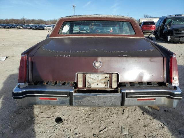 1G6AL5784EE655523 - 1984 CADILLAC ELDORADO RED photo 6