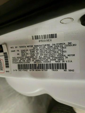 5TEUU42N95Z121090 - 2005 TOYOTA TACOMA ACCESS CAB Ağ foto 12