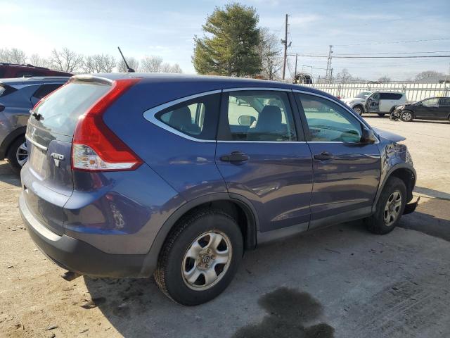 2HKRM4H36DH651367 - 2013 HONDA CR-V LX BLUE photo 3