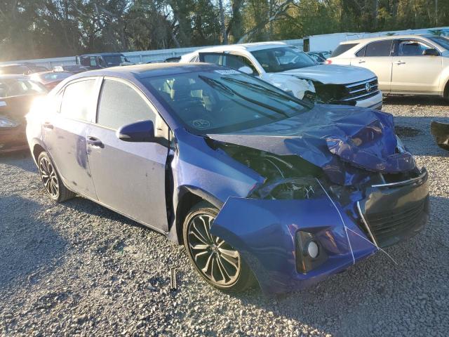 2T1BURHE6FC366108 - 2015 TOYOTA COROLLA L BLUE photo 4