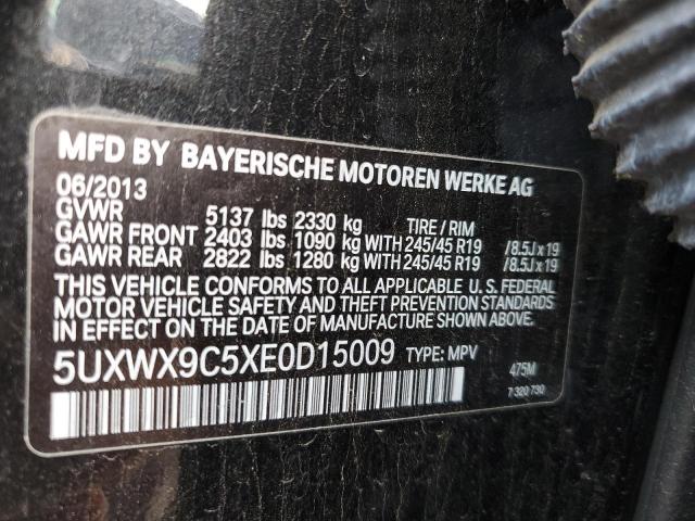 5UXWX9C5XE0D15009 - 2014 BMW X3 XDRIVE28I BLACK photo 13