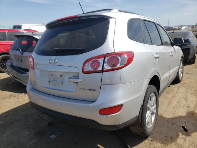 5XYZH4AG9BG030551 - 2011 HYUNDAI SANTA FE SE SILVER photo 4