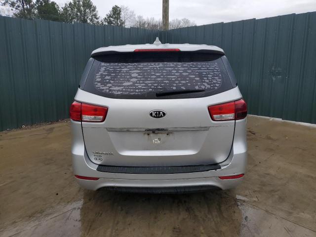 KNDMA5C15G6206826 - 2016 KIA SEDONA L SILVER photo 6