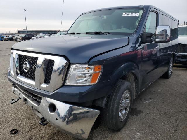 5BZAF0AA4JN853306 - 2018 NISSAN NV 3500 S BLUE photo 2