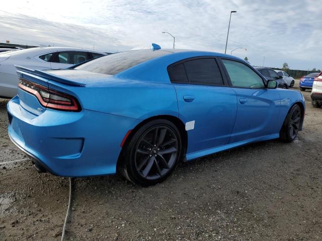 2C3CDXHG2KH687058 - 2019 DODGE CHARGER GT BLUE photo 3