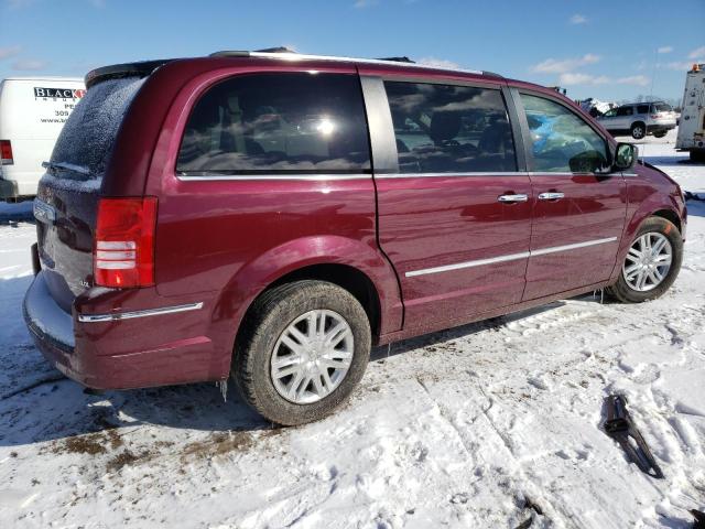 2A8HR64X68R746739 - 2008 CHRYSLER TOWN & COU LIMITED MAROON photo 3