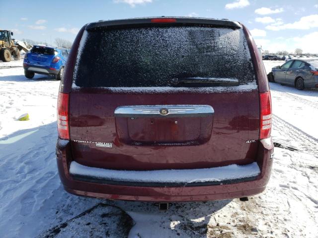 2A8HR64X68R746739 - 2008 CHRYSLER TOWN & COU LIMITED MAROON photo 6