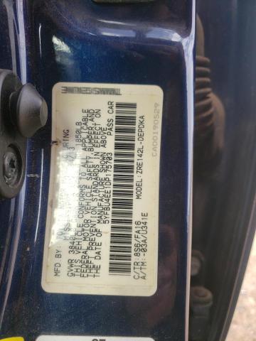 5YFBU4EE1DP175703 - 2013 TOYOTA COROLLA BASE BLUE photo 12