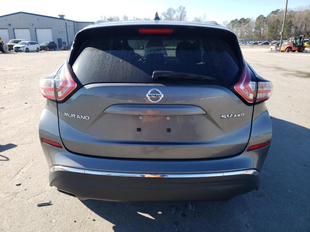 5N1AZ2MH4JN133253 - 2018 NISSAN MURANO S GRAY photo 6