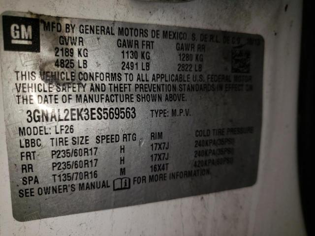 3GNAL2EK3ES569563 - 2014 CHEVROLET CAPTIVA LS 白色 照片 13