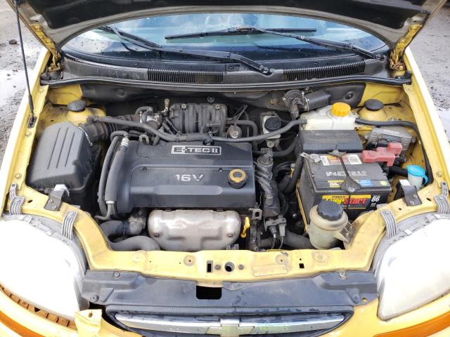 KL1TD66647B786990 - 2007 CHEVROLET AVEO BASE YELLOW photo 11