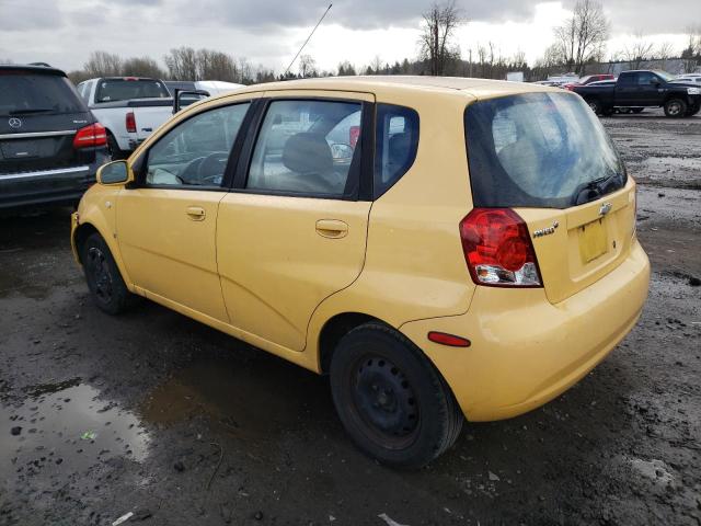 KL1TD66647B786990 - 2007 CHEVROLET AVEO BASE YELLOW photo 2