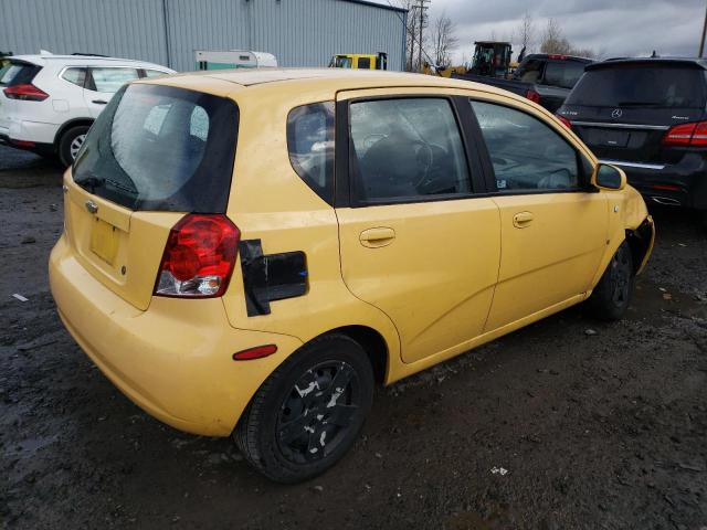 KL1TD66647B786990 - 2007 CHEVROLET AVEO BASE YELLOW photo 3