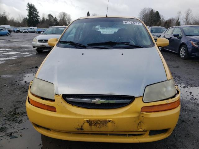 KL1TD66647B786990 - 2007 CHEVROLET AVEO BASE YELLOW photo 5