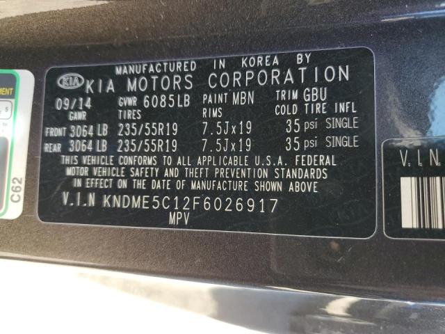 KNDME5C12F6026917 - 2015 KIA SEDONA SXL BLACK photo 13