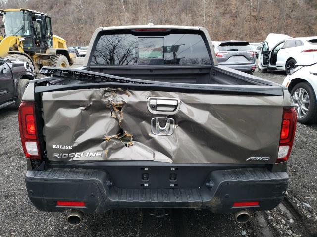 5FPYK3F7XNB037835 - 2022 HONDA RIDGELINE RTL GRAY photo 6