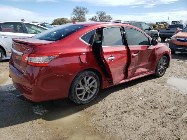 3N1AB7AP4DL613432 - 2013 NISSAN SENTRA S RED photo 3