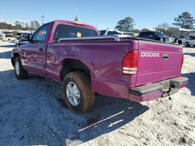 1B7FL26X4VS252346 - 1997 DODGE DAKOTA PURPLE photo 2