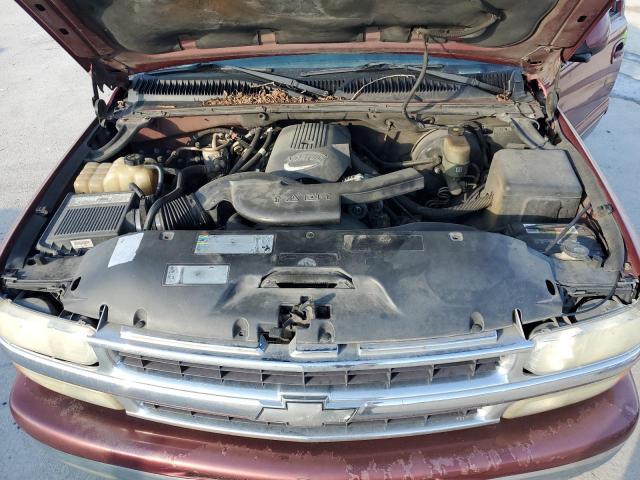 1GNEC13T12J168338 - 2002 CHEVROLET TAHOE C1500 MAROON photo 11