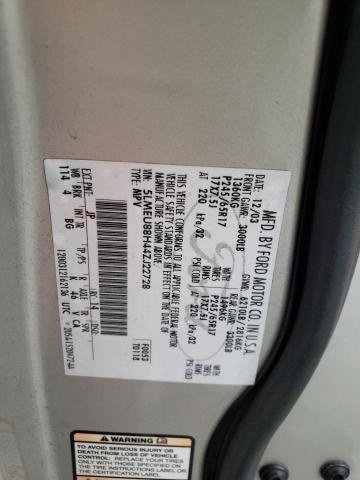 5LMEU88H44ZJ22728 - 2004 LINCOLN AVIATOR 银色 照片 13