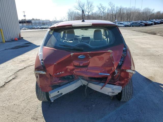 JN1AZ0CP6CT022691 - 2012 NISSAN LEAF SV RED photo 6