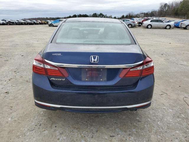 1HGCR2F34HA138180 - 2017 HONDA ACCORD LX BLUE photo 6