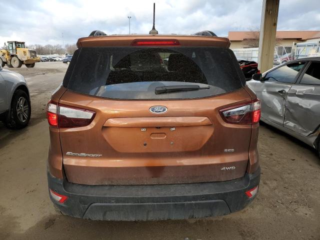 MAJ6P1CL9JC245564 - 2018 FORD ECOSPORT SES MAROON photo 6