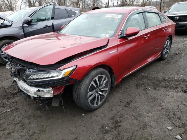 1HGCV3F48MA003191 - 2021 HONDA ACCORD HYBRID EX RED photo 1