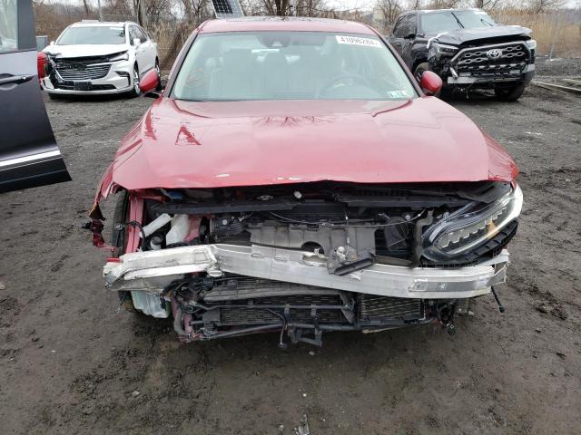 1HGCV3F48MA003191 - 2021 HONDA ACCORD HYBRID EX RED photo 5