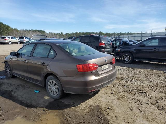 3VW2K7AJ6BM390344 - 2011 VOLKSWAGEN JETTA BASE BROWN photo 2