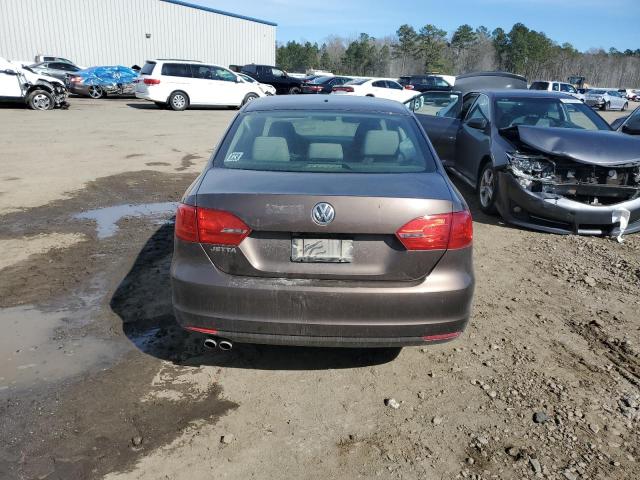 3VW2K7AJ6BM390344 - 2011 VOLKSWAGEN JETTA BASE BROWN photo 6