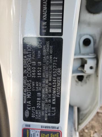 KNADM4A34F6527712 - 2015 KIA RIO LX WHITE photo 12