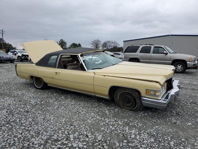 6D47S5Q130338 - 1975 CADILLAC DEVILLE YELLOW photo 4