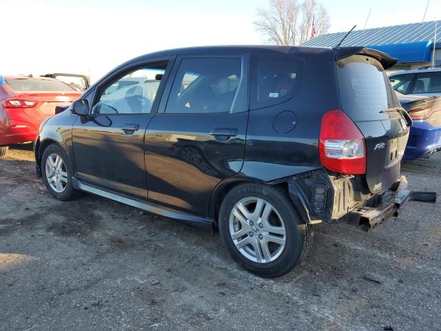 JHMGD37668S057249 - 2008 HONDA FIT SPORT BLACK photo 2